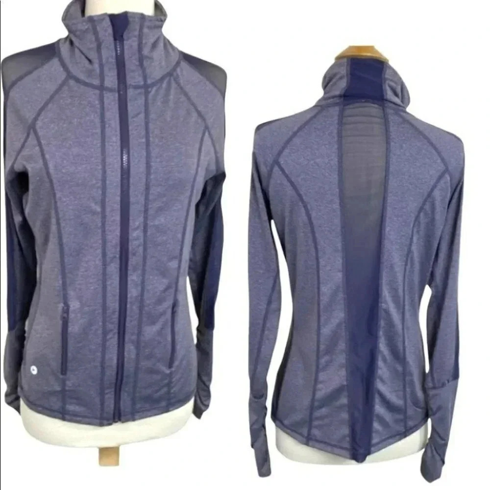 90 degree by Reflex XS/S Purple athletic jacket with thumb holes